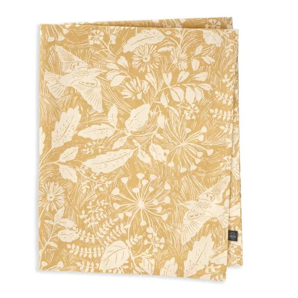 Meadow Starling Tablecloth - Honey, Cotton