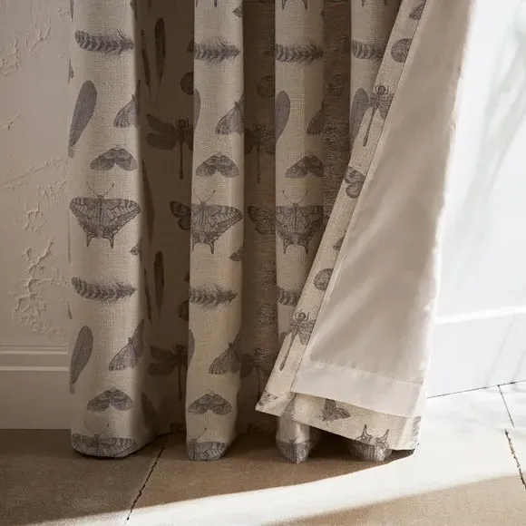 Nature Study Eyelet Curtains - Natural, Cotton