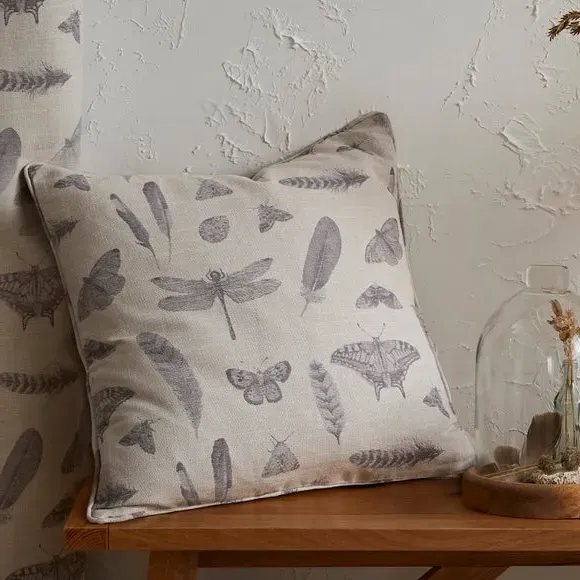 Nature Study Eyelet Curtains - Natural, Cotton
