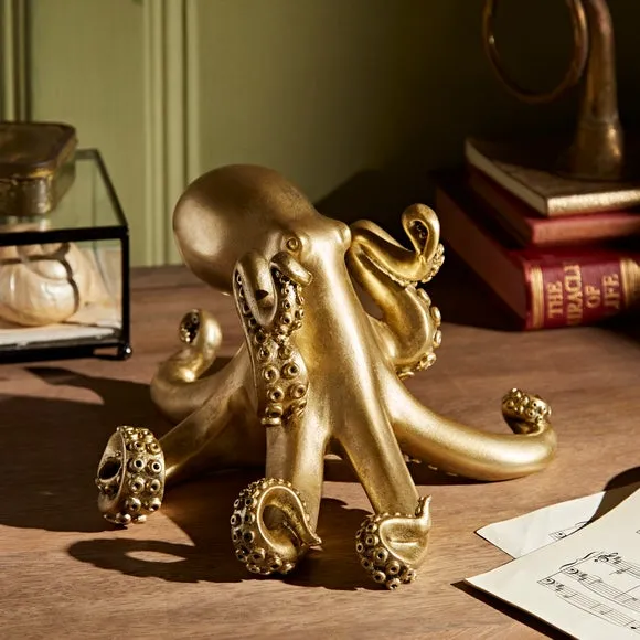 Octopus Glasses Holder - Gold, Resin
