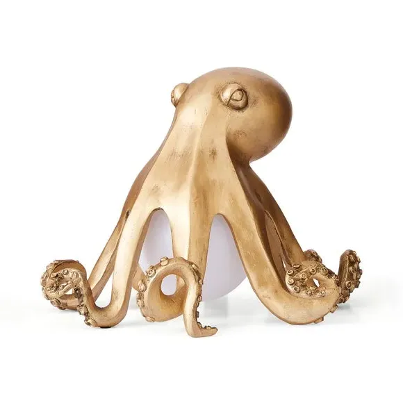 Octopus Rechargeable Table Lamp - Gold, Metal