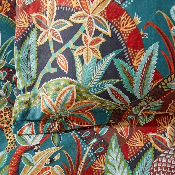 Oxford Pillowcase Jungle Print - Multicolor, Cotton