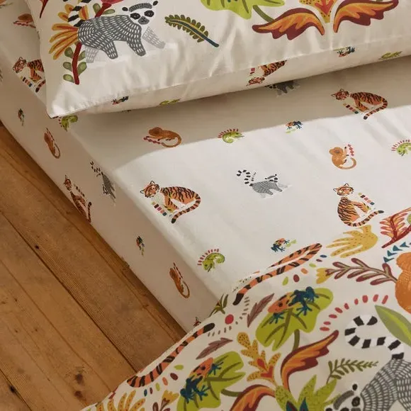 Pack of 2 Single Fitted Sheets - Natural, Cotton