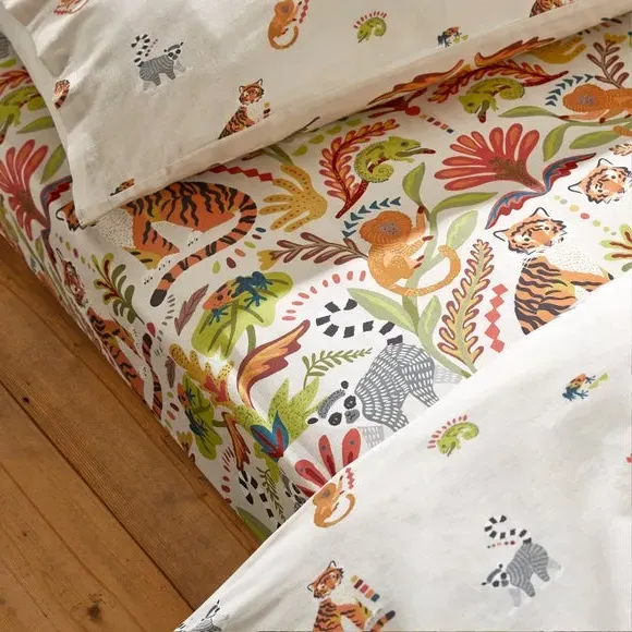 Pack of 2 Single Fitted Sheets - Natural, Cotton