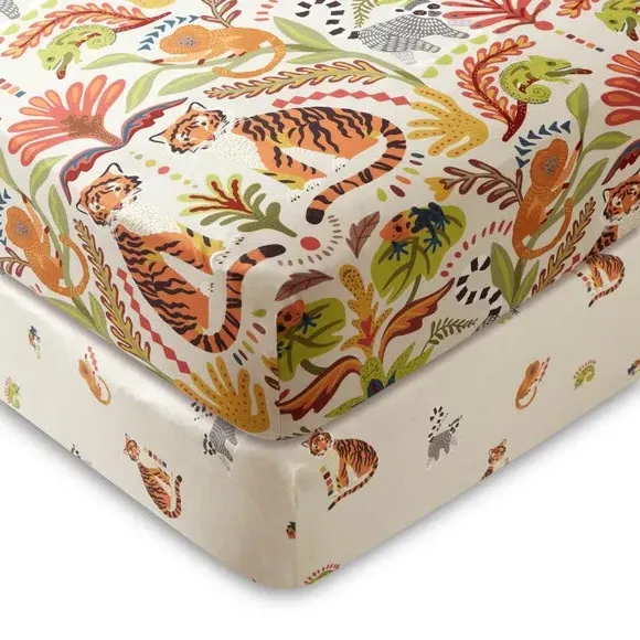 Pack of 2 Single Fitted Sheets - Natural, Cotton image