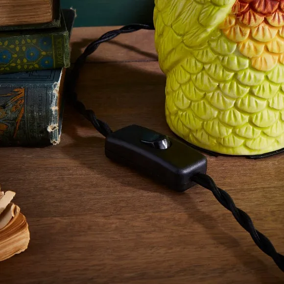 Parrot Table Lamp - Multicolor, Ceramic
