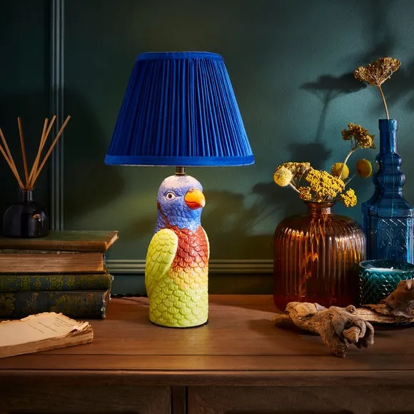Parrot Table Lamp - Multicolor, Ceramic