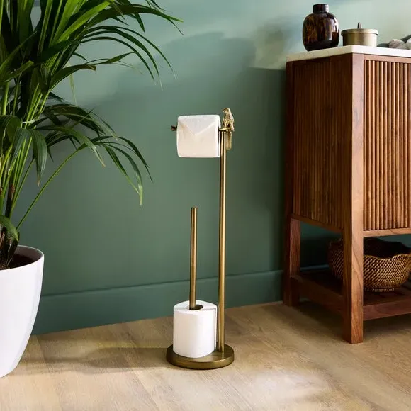 Parrot Toilet Roll Holder - Gold, Brass image