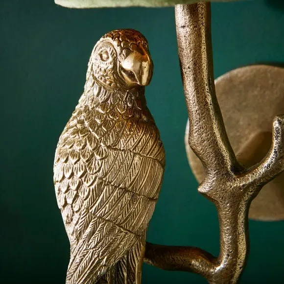 Parrot Wall Light Plug-In - Gold, Brass Effect