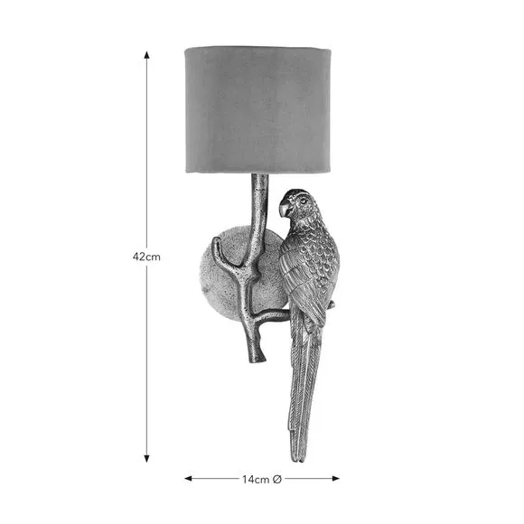 Parrot Wall Light Plug-In - Gold, Brass Effect