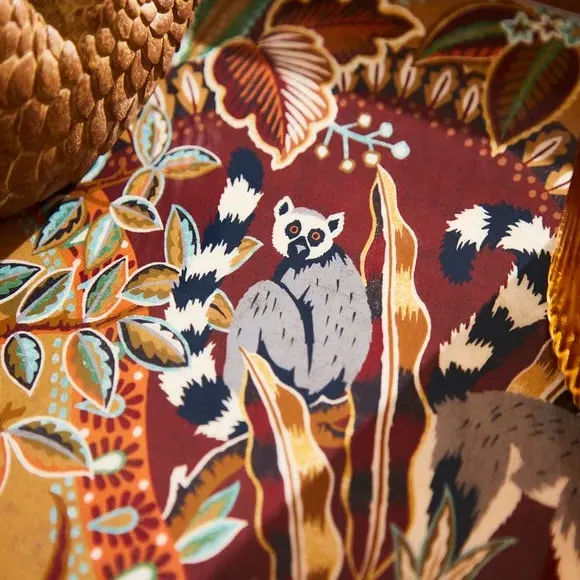 Patterned Decorative Tray - Dark Wood, Mango Wood