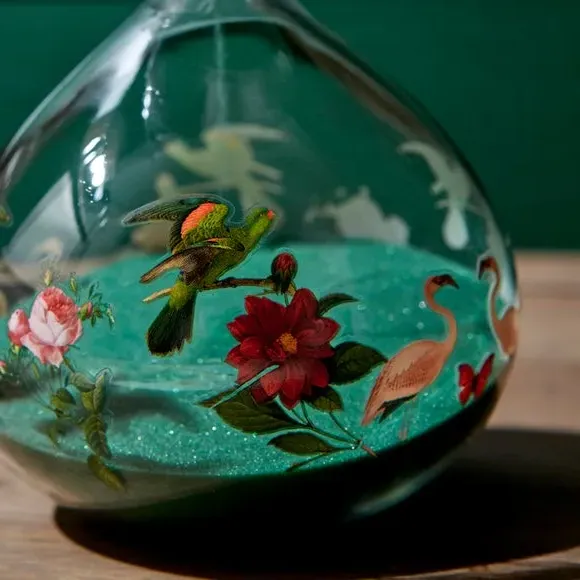 Patterned Sand Timer - Clear Glass