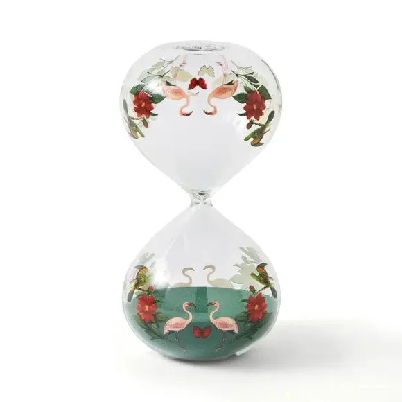 Patterned Sand Timer - Clear Glass