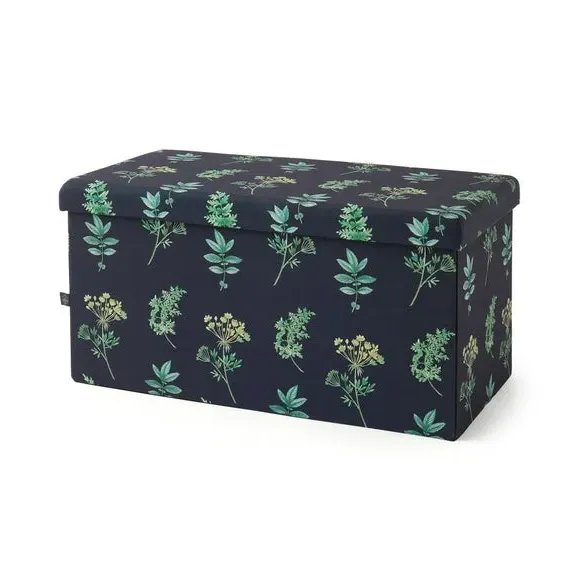 Rectangle Ottoman with Storage - Black, Velvet