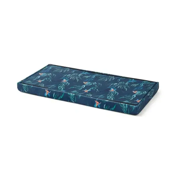 Rectangle Ottoman with Storage - Teal, Velvet