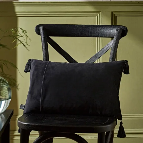 Rectangular Octopus Cushion - Black, Velour