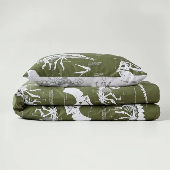 Single Duvet Set with Pillowcase - Green