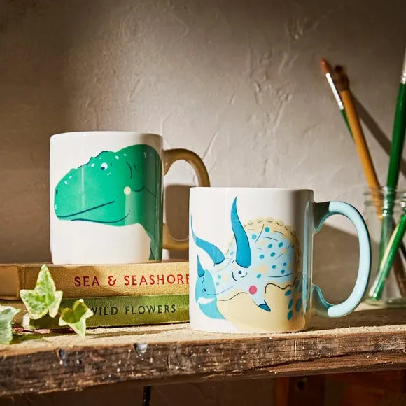 T-Rex Dinosaur Mug - Multicolor, Fine China