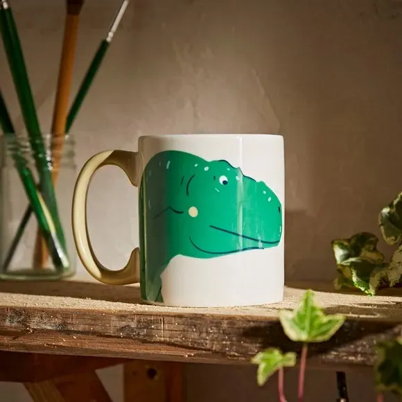 T-Rex Dinosaur Mug - Multicolor, Fine China image