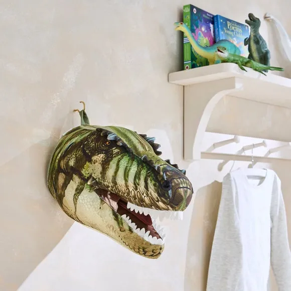 T-Rex Wall Head Decoration - Green, Fabric image
