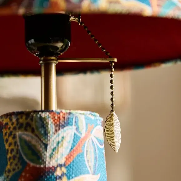 Table Lamp with Pull Cord - Multicolor