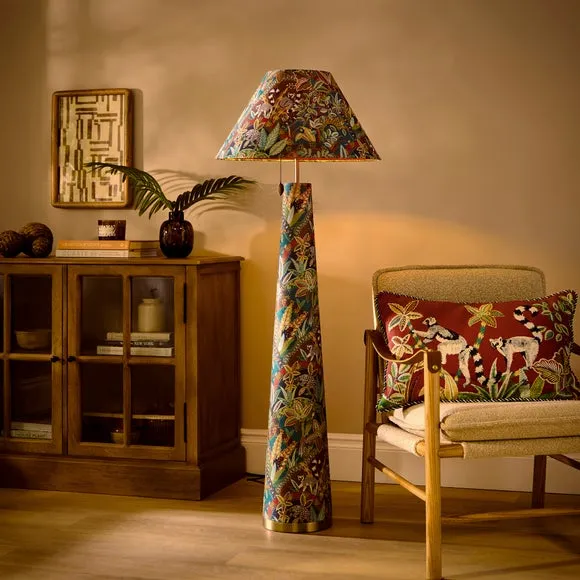 Tapered Floor Lamp with Pull Cord - Multicolor