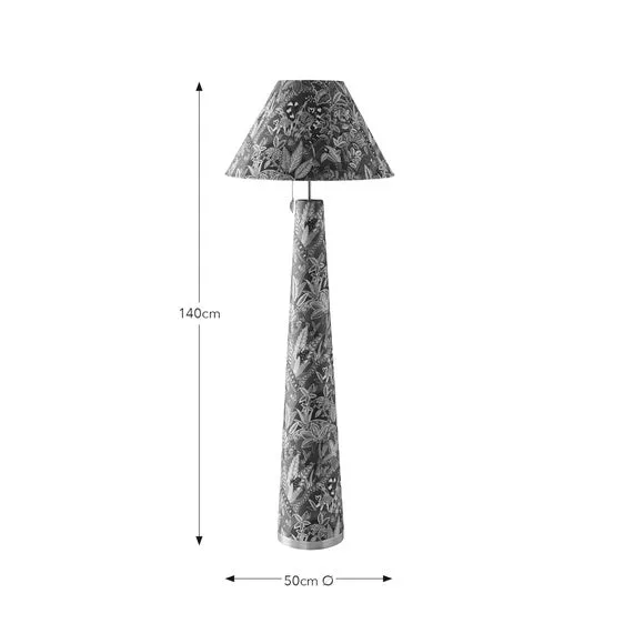 Tapered Floor Lamp with Pull Cord - Multicolor