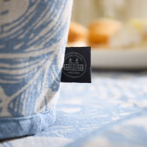 Tea Cosy with Starling Print - Blue, Cotton