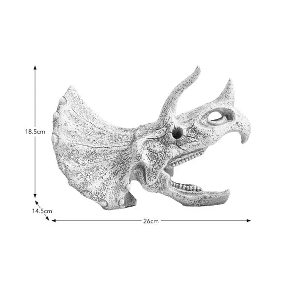 Triceratops Skull Table Lamp - Off-White, Resin