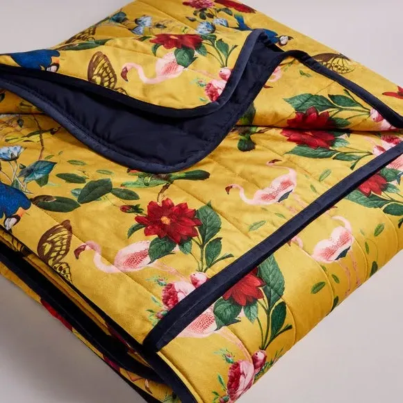 Tropical Kaleidoscope Bedspread - Yellow, Polyester
