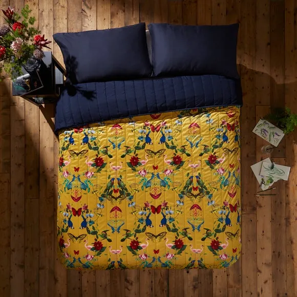 Tropical Kaleidoscope Bedspread - Yellow, Polyester image