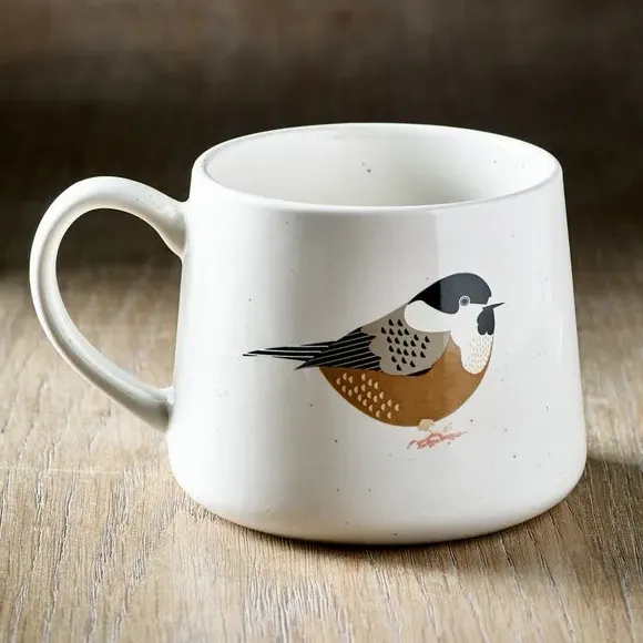 Willow Tit Mug & Coaster Set - Cream, Sandstone