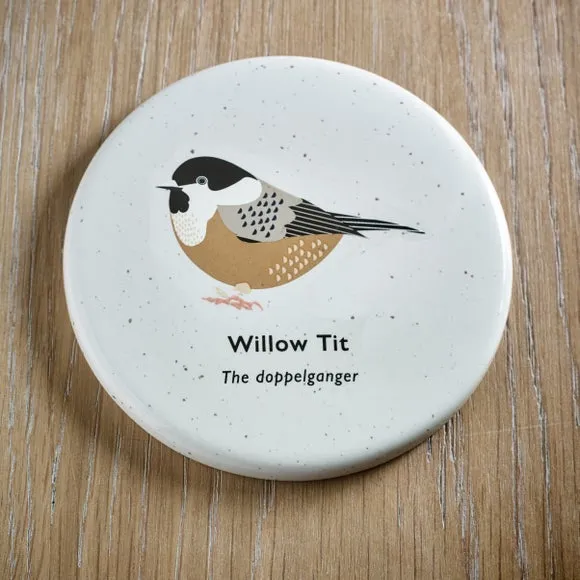 Willow Tit Mug & Coaster Set - Cream, Sandstone
