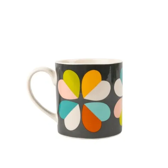 Decorated Mug with Floral Design - Multicolor