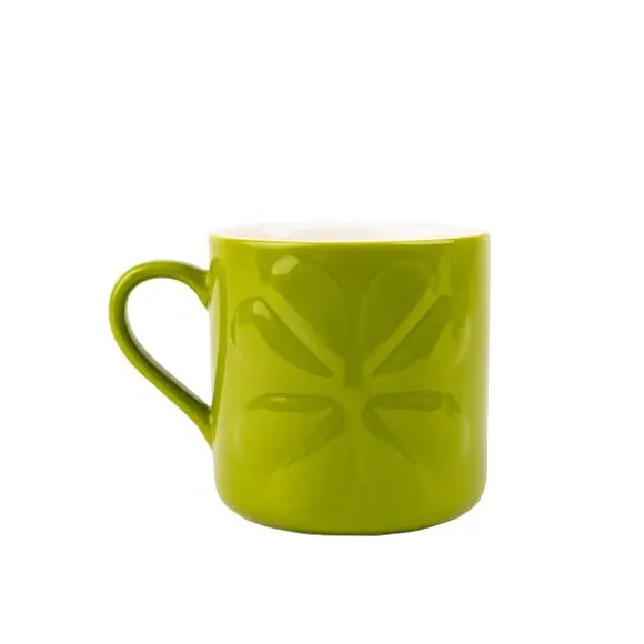 Embossed Mug - Green, Ceramic