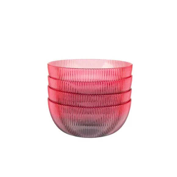 Set of 4 Ombre Bowls - Multicolor, Plastic