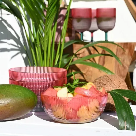 Set of 4 Ombre Bowls - Multicolor, Plastic image