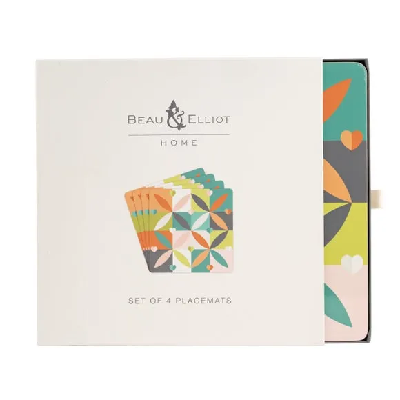 Square Placemats Set of 4 - Petal, Wipe Clean