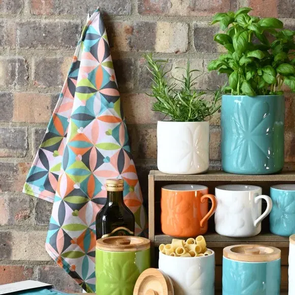 Tea Towel Set of 2 - Multicolor, Cotton image