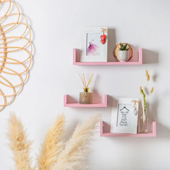 Set of 2 Photo Frames with Hearts - White, Wood