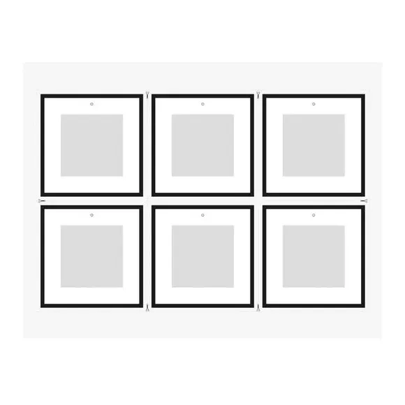 6-Piece Photo Frame Set - Black, Wood