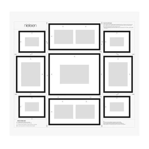 9-Piece Photo Frame Set - Black, Wood