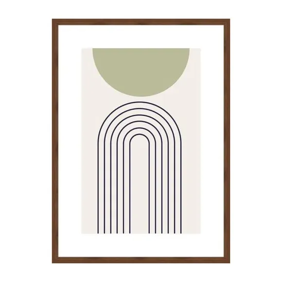 Photo Frame with Glass - Walnut, MDF