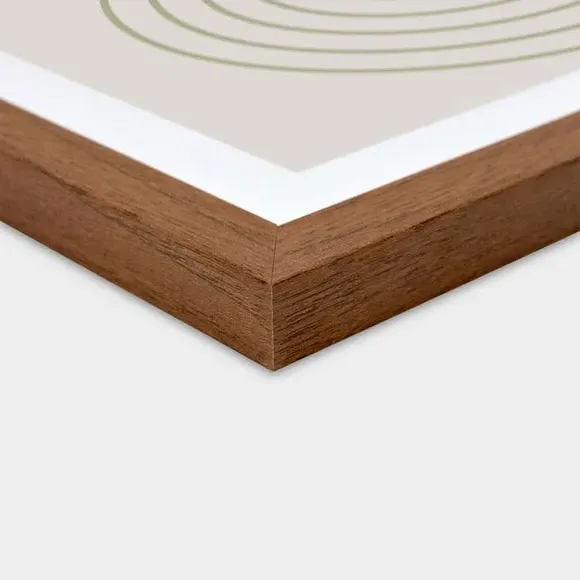 Photo Frame with Glass - Walnut, MDF