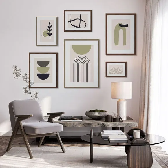 Photo Frame with Glass - Walnut, MDF