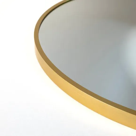 Round Wall Mirror - Gold, Aluminium