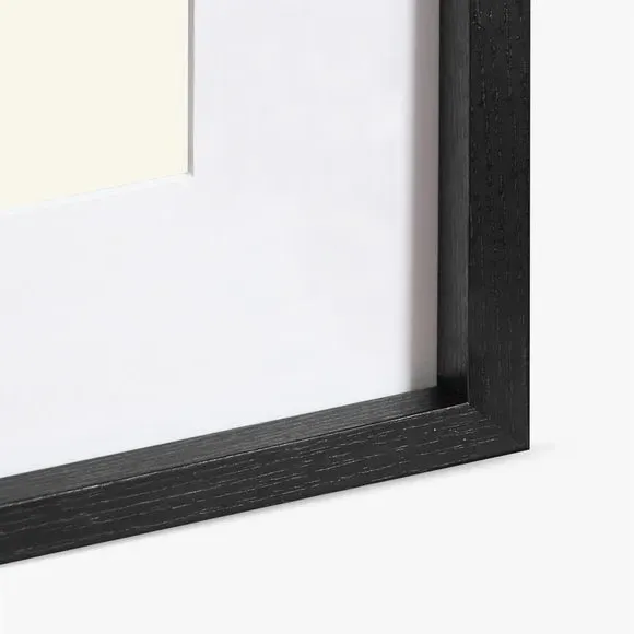Set of 9 Photo Frames - Black, Wood