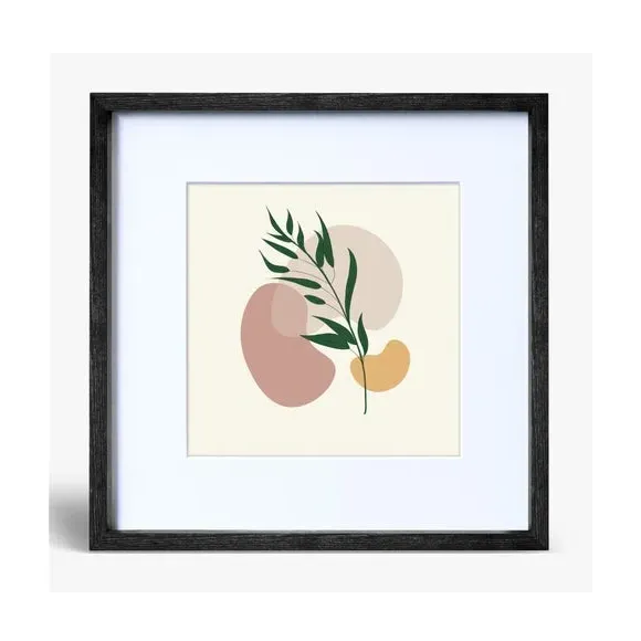 Set of 9 Photo Frames - Black, Wood