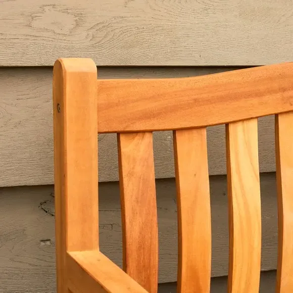 3-Seater Outdoor Bench - Natural, Mahogany