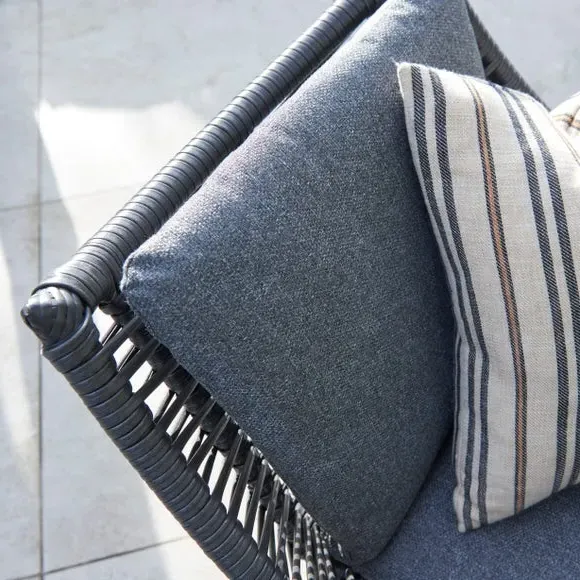 4-Seater Outdoor Dining Set - Grey, Wicker